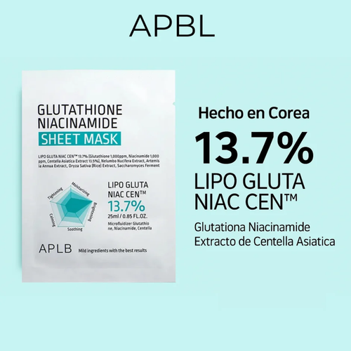 APLB Sheet Mask Glutatione Niacinamide