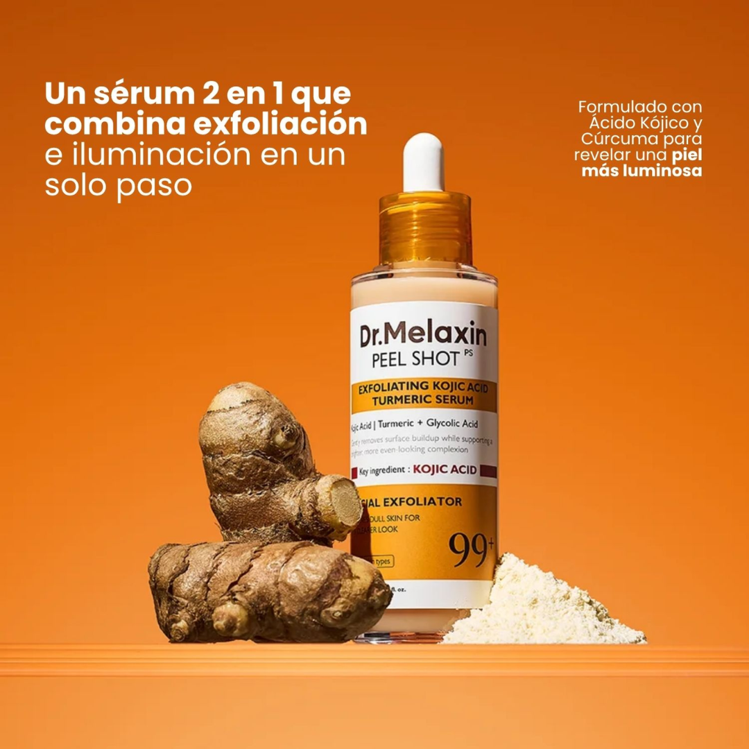 Dr MELAXIN Serum Peel Shot exfolianting Kojic acid Turmeric 80ml